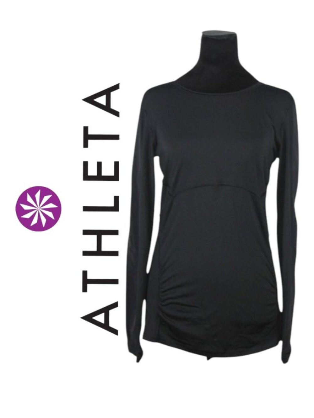 Athleta Long Sleeve with Mesh Accent, Crewneck Shirt Size Medium